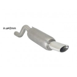 Silencieux arrière en inox avec 1 sortie ovale Sport Line 110x65 mm Evo Line RAGAZZON pour Opel Corsa D - 10.0519.13