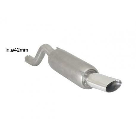 Silencieux arrière en inox avec 1 sortie ovale Sport Line 110x65 mm Evo Line RAGAZZON pour Opel Corsa D - 10.0519.13
