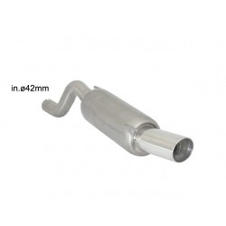 Silencieux arrière en inox avec 1 sortie ronde Sport Line 90 mm   Evo Line RAGAZZON pour Opel Corsa E - 10.0553.60