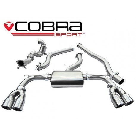 Turbo-Back / Echappement après Turbo avec Cata sport et sans Résonateur Cobra Sport AU54b Audi S3 8V 2014-2017