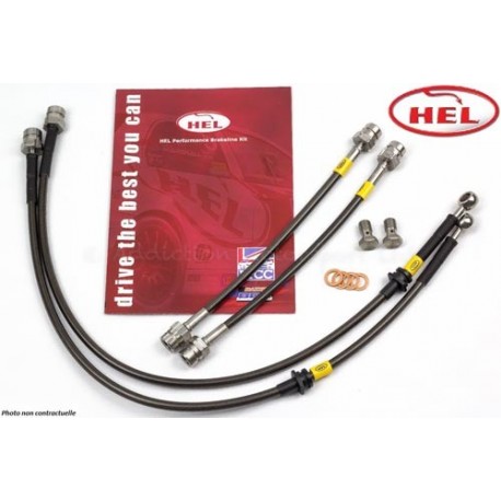 Kit complet de 4 Durites de freins Aviation HEL Performance VOL-4-123 - Volvo S40 MS 1.6 D 2004-