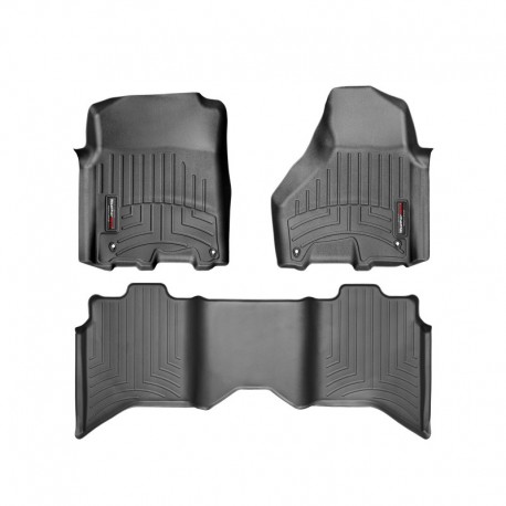 Tapis de sol WeatherTech FloorLiner 444781-442163 Noir 1re et 2e rangées RAM Ram 2500/3500 2012-2012