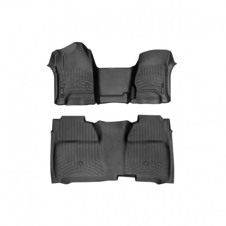 Tapis de sol WeatherTech FloorLiner 445431-445422 Noir 1re et 2e rangées Chevrolet Silverado 2500HD/3500HD 2015-2019