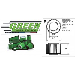 Filtre à air Green R502398 ALFA ROMEO GTV (916C) 3.0L i V6 24V 10/96-11/00