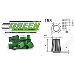 Filtre à air Green G591026 AUDI A4 III (8K/B8) 3.0L TFSI "Attention 2 montages contrôle dimension à faire" 02/12-