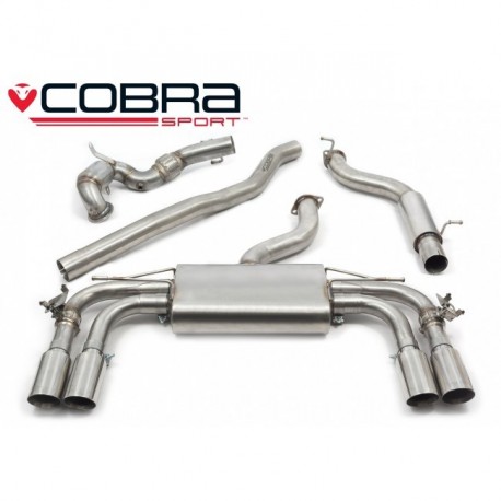 Turbo-Back/Echappement après Turbo à Valves+ Cata sport et Résonateur Cobra Sport AU95a Audi S3 (8V) (saloon) Quattro 2014-2017