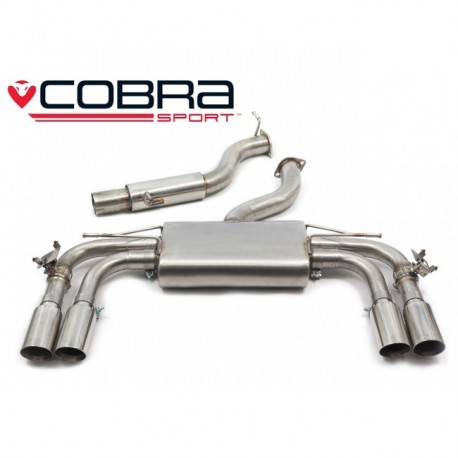 Cat-Back / Echappement après catalyseur à Valves avec Résonateur Cobra Sport AU97 Audi S3 (8V) (5 Portes) Quattro 2014-2017