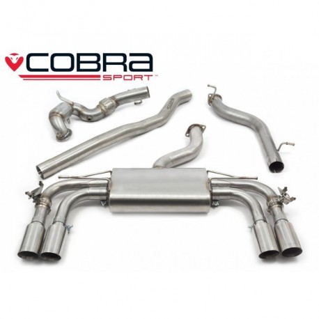 Turbo-Back/Echappement après Turbo à Valves+Cata sport+sans Résonateur Cobra Sport AU98b Audi S3 (8V) Quattro 2014-2017
