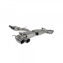 Cat-back / Echappement après catalyseur avec résonateur avec valve Scorpion SVW065 Volkswagen Golf R MK8 GPF Model 2021-2022