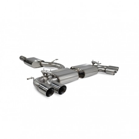 Cat-back / Echappement après catalyseur avec résonateur avec valve Scorpion SVW065 Volkswagen Golf R MK8 GPF Model 2021-2022