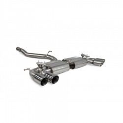 Cat-back / Echappement après catalyseur sans résonateur avec valve Scorpion SVWS065 Volkswagen Golf R MK8 GPF Model 2021-2022