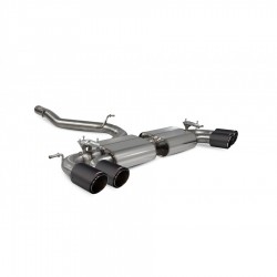 Cat-back / Echappement après catalyseur sans résonateur avec valve Scorpion SVWS065CF Volkswagen Golf R MK8 GPF Model 2021-2022