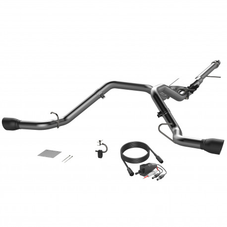 Cat-Back / Echappement après catalyseur Sorties noires QTP Screamer 410015B Chevrolet Silverado 1500 WT 2015