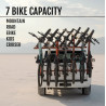 VELOCIRAX 7 - Porte-vélos jusqu'à 7 vélos pour attelage de Truck / Pick-up / SUV